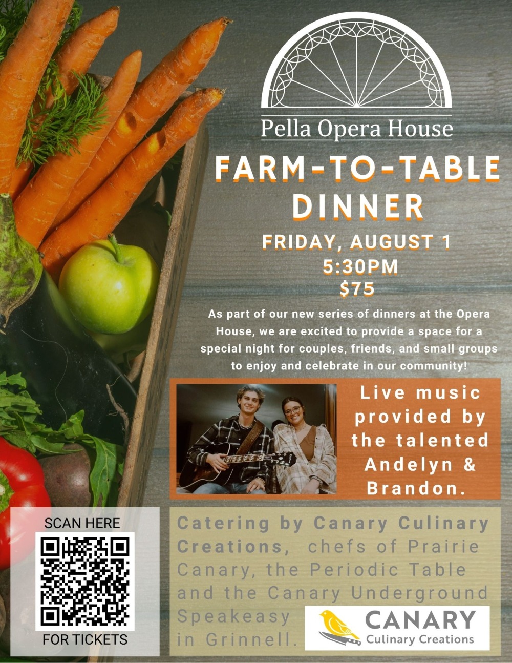 Pella Opera House Farm-to-Table Dinner photo